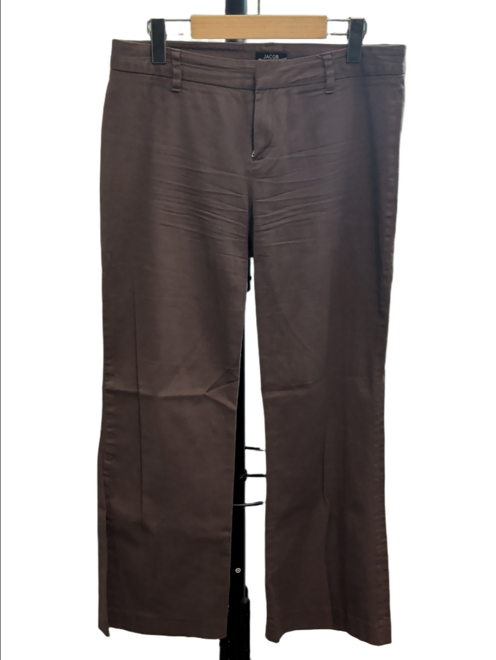 Vintage Y2K Jacob Dark Taupe Brown Stretch Bootcut Office Pants Size 10